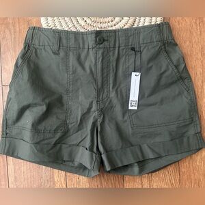 NWT Sanctuary Olive Green Women's Cuffed Elastic- Waist Shorts
